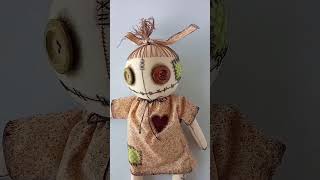 Handmade Voodoo Doll 🖤 #sewingprojects #handmade