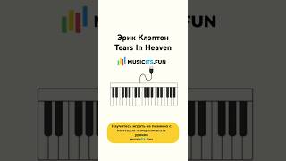 Эрик Клэптон🎙️Tears in heaven💧интерактивный урок на #пианино +#ноты 🎹 #обучениефортепиано #shorts