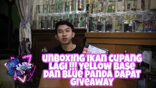 UNBOXING IKAN CUPANG LAGI !!!  YELLOW BASE DAN BLUE PANDA DAPAT GIVEAWAY