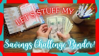 Savings Challenge Binder Cash Stuffing!!!❤️