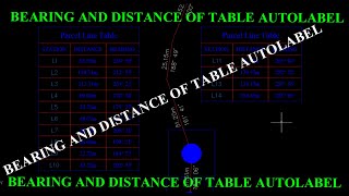 Table Autolabel || how to label bearing and distance using table format on autocad civil3d|