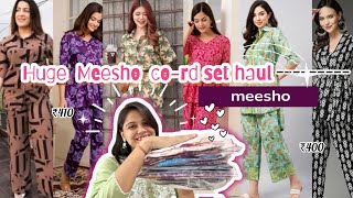 Huge MEESHO Cord set haul | Starting ₹400| Meesho ethnic wear haul