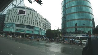 Sunday raining Walking tour,Yangon People real life at Hleden after military Coup in Myanmar.