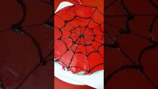 🔥പണിപാളിയ spiderman Cake 🫣 #shorts #redvelevet #spidermancake