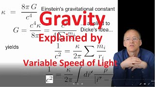 How Variable Speed of Light Explains Gravity