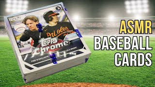 ASMR: 2023 Topps Chrome Baseball Cards / whispering / gum chewing