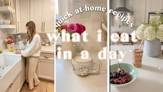 WHAT I EAT IN A DAY | quick & easy work from home meals, liver latte recipe, healthy grocery haul!