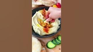 Easy, creamy delicious Hummus! 🫓#cooking #food #recipe #deliciousfood #asmr#easyrecipes  #shorts