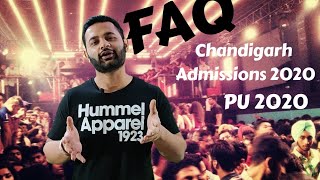 Chandigarh admissions | PU admissions 2020 | Frequently asked questions