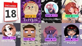 Team Latam twitch (estadísticas) 18 de Diciembre