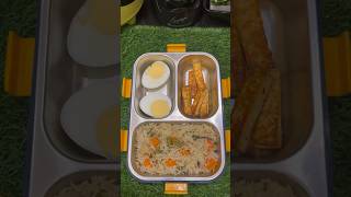 Lunch packing scenes | kids lunch box ideas | white pulao #youtubeshorts #school #kidslunchbox