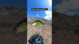 Super boosty high wind hike and fly paragliding launch!🌬🪂🏔