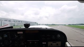 Cessna 172 Takeoff at Ottawa/Rockcliffe Airport (YRO/CYRO) Very strong crosswind and gusty