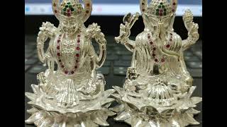 silver Mein || Lakshmi ji || and || Ganesh ji || ka Murti || #latest and #fancy design #video