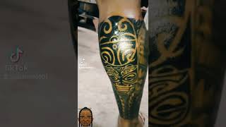 Ta Moko Leg Sleeve #tattoo #blackandgraytattoo #polynesiantattoo #viralytshorts #kulasbarred