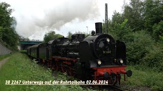 38 2267 Unterwegs auf der Ruhrtalbahn 02.06.2024 (4K)