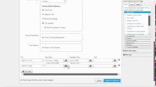 Creating Due Dates by Course Section