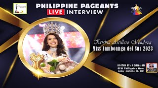 Miss Zamboanga del Sur 2023 Krishia Mendoza - Exclusive Live Interview with Admin Sam