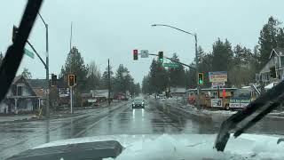 Wet winter weather in Big Bear! Lake is rising fast! Snow Report for 2/20/24 ❄️ 🌧️