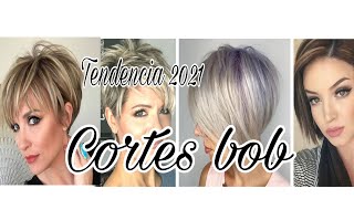 #tendencia2021 CORTES DE CABELLO ESTYLO BOB Para mujeres de diferentes  edades.