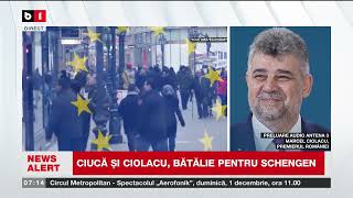 CIUCĂ ȘI CIOLACU, BĂTĂLIE PENTRU SCHENGEN_Știri B1TV_20 nov. 2024