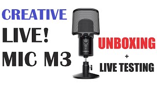 Ποιότητα σε προσιτή τιμή // Creative Live Mic M3 - Unboxing (+ live testing)