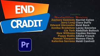 Rolling and Scrollin Text in Premiere Pro 2023 | End credit text  Tutorial