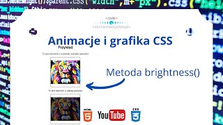 Jak rozjaśnić zdjęcie? Metoda brightness() | #73. CSS – filtry | CSS filters