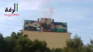 Raqaa   Syrians Torch Assad Billboard   Revolution Dismantles Dictator Fetish Cult 10 Mar 13