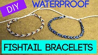 DIY Fishtail Braid Wax String Friendship Bracelet | Waterproof Bracelets Inspired by Pura Vida