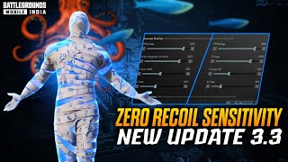 NEW UPDATE 3.3 !!🔥BEST SENSITIVITY CODE+CONTROL SETTINGS BGMI/PUBG MOBILE | BGMI AFTER UPDATE 3.3