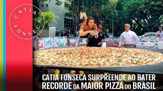 Catia Fonseca surpreende e bate o recorde da maior Pizza do Brasil no Programa Melhor da Tarde!