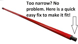 Broom Shovel Mop Handle Too Narrow Easy Quick Fix