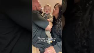 Daddy and mom non stop cute kissing 👪🥰 kids world 🧸 #kidsworld-y4l