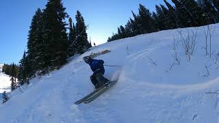 Grand Targhee 2 day Nov 21 2020 another lift open fresh powder ski gopro9 w Max Lens Mod