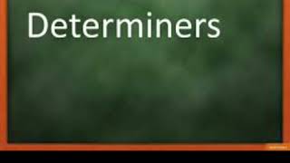 Determiners | Grammar | English |Cbse | class 5th to 8th