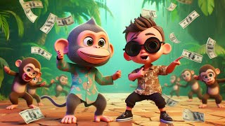 Monkey Dance Party! 🐒 Fun Kids Song & Dance | Dance Along with Monkeys! #kidsvideo #kidssongs