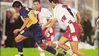 Gol de Riquelme a Huracan. Torneo Clausura 1999. Relato Oswaldo Wehbe. 1/4/99