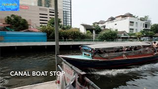 Canal Boat Stop Khlong Saen Saep Bangkok Thailand