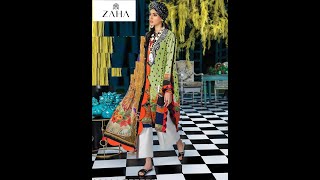 Zaha Lawn Emb 03 Pcs - Chiffon Duptta