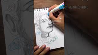 Lord budha drawing 🙏🏼#budha #lord #drawingtutorial #youtubeshorts #shorts #trending #creativeart