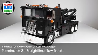 BlueBrixx 104699 schwarzer US Abschleppwagen – Terminator 2, Freightliner Tow Truck – Prints & Chrom