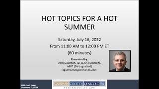 Hot Topics For A Hot Summer