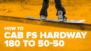 Как сделать кэб фс хардвей 180 на 50-50 на сноуборде (How to Cab Hardway FS 180 to 50-50 snowbaord)