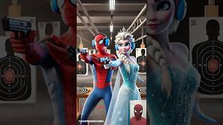 💥 Evolution of Spiderman : Elsa Gun Range ✅ #marvel #spiderman #cute #shorts