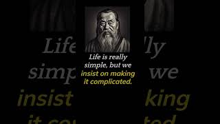 Confucius on the Simplicity of Life #shorts #quotes #confucius #simple