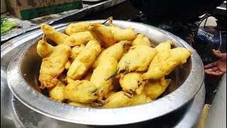 Famous Mirchi Bajji Center | Indian Popular Street Food | Mirchi Bajji Recipe | Street Food Catalog