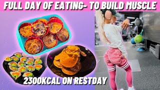 Full Day of Eating on a Bulk ! 2300kcal on a Restday- IFBB Bikini Pro Life