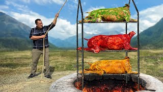 Three Whole Lambs In Colorful Fully Organic Marinade!