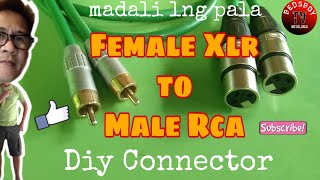 XLR Connector||Female Xlr to Male rca.Paano gawain.